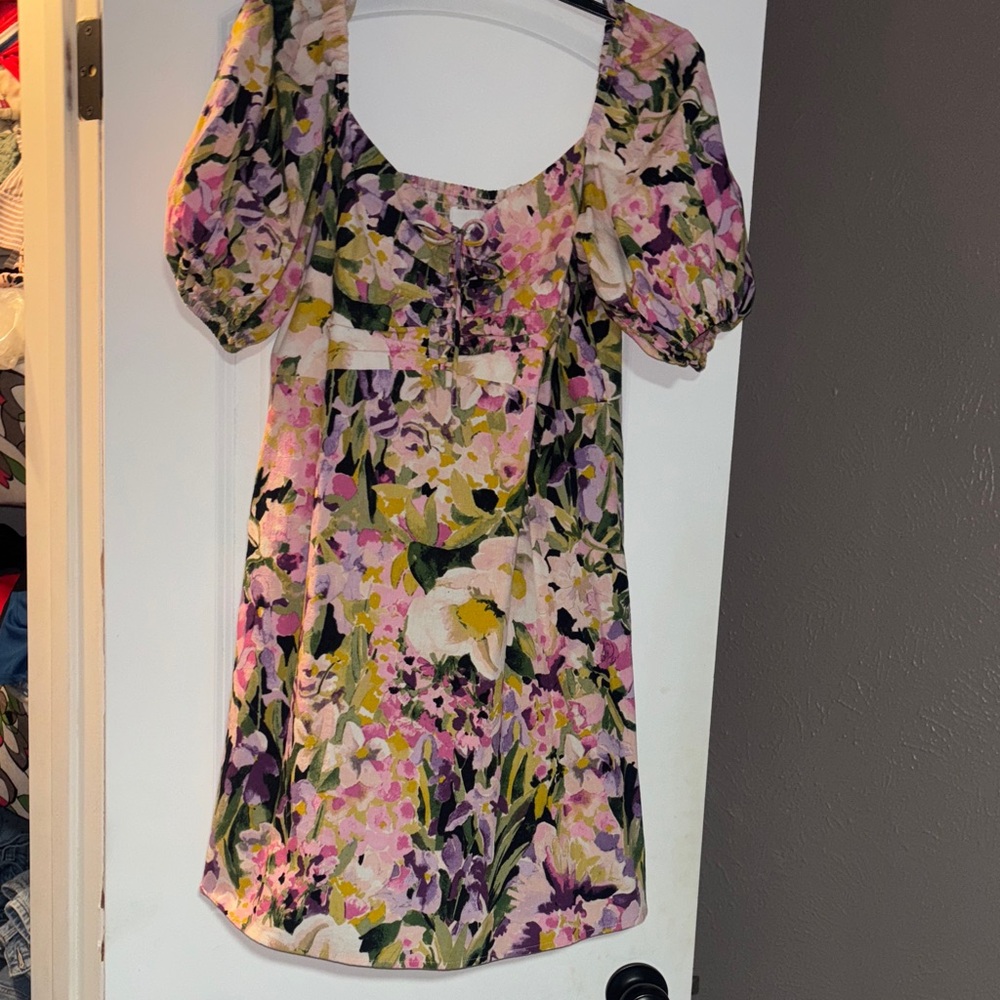 H&M Multicolor Floral Mini Dress